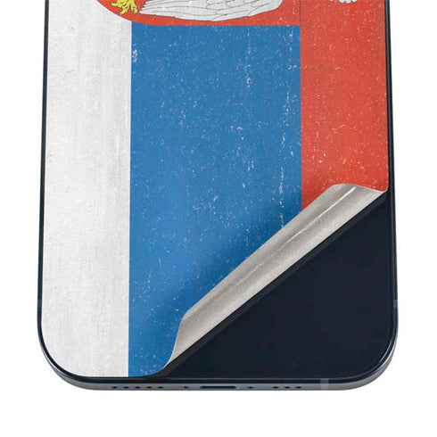 Serbia Flag Distressed iPhone 12 Mini Skin